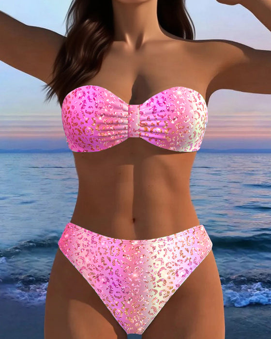 Bikini Luipaardprint Bandeau