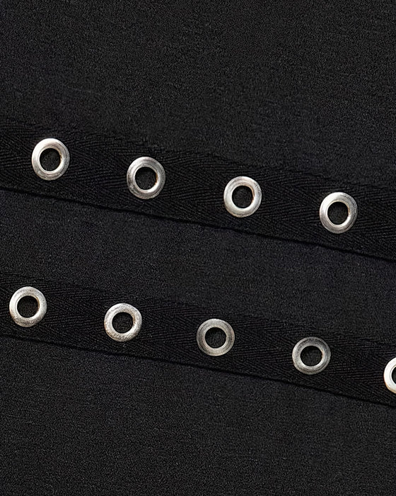 Jurk Zwart Studded Mouwloos