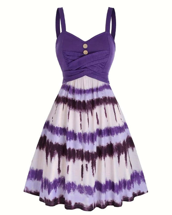 Jurk Tie-Dye Bandjes Midi