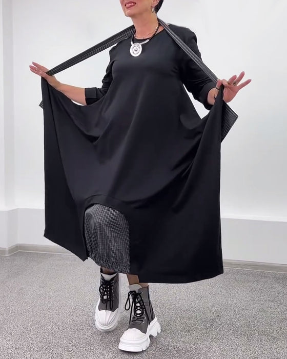 Jurk casual mode losse halter hals