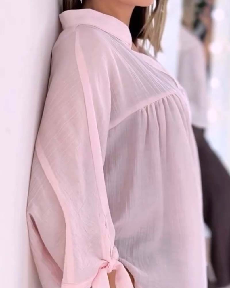 Casual Effen Kleur Ruime Blouse