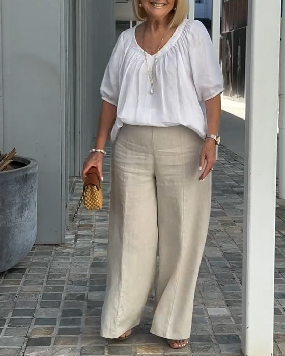 Set V-hals Casual Loungebroek