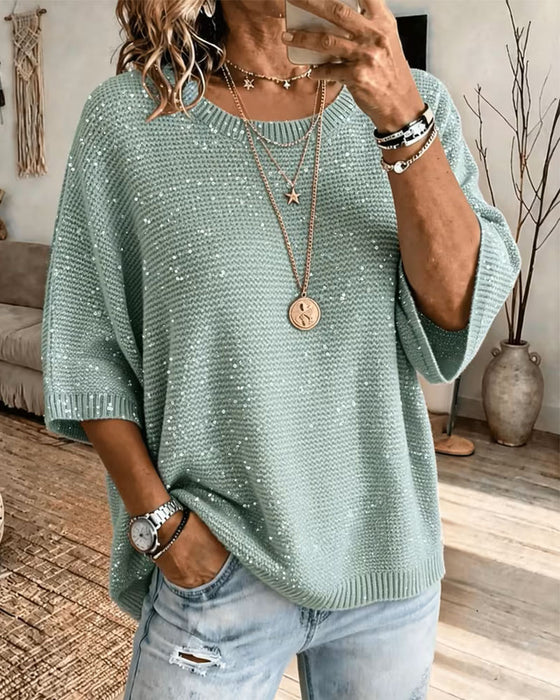 Pullover Rondhals 3/4 Mouw Casual