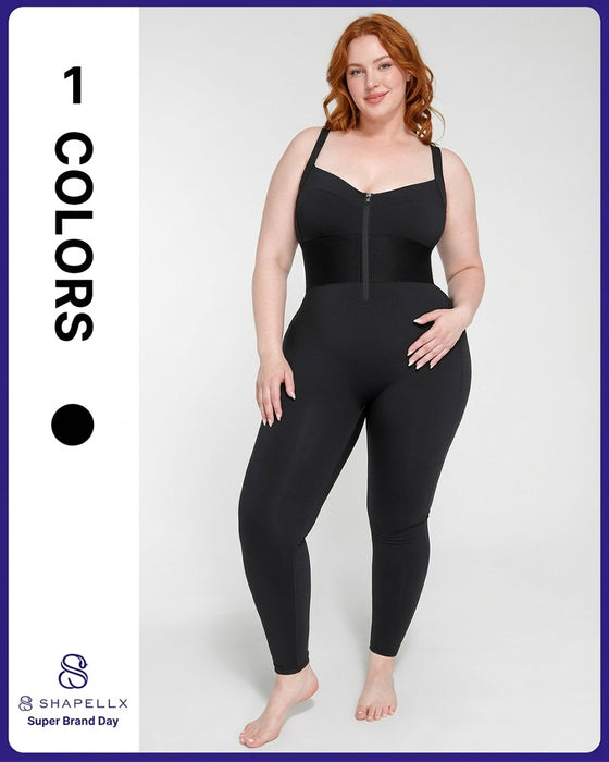 Transparant Paneel Met Fleecegevoerde Panty Stay-Warm Buikcontrole Sheer-Effect Panty Bodysuit Zwart Basic