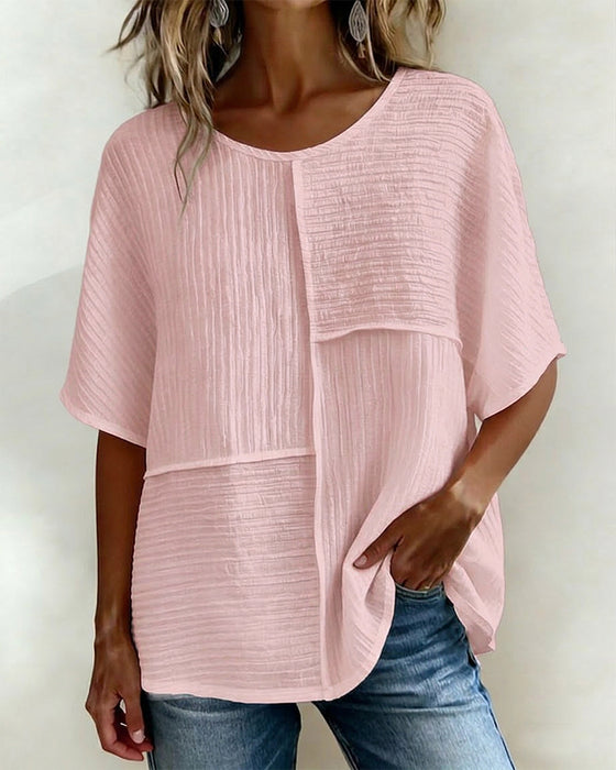 Top Verticaal Gestructureerd Patchwork Los