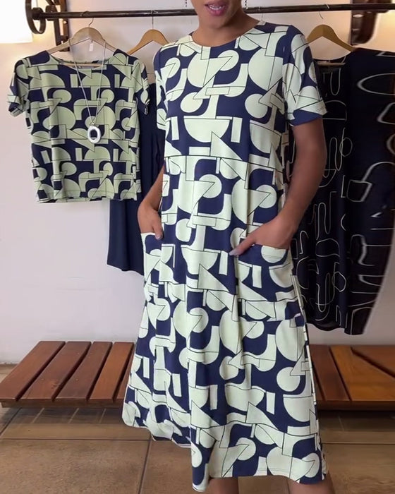 Kleed Casual Everyday Round Round Necked