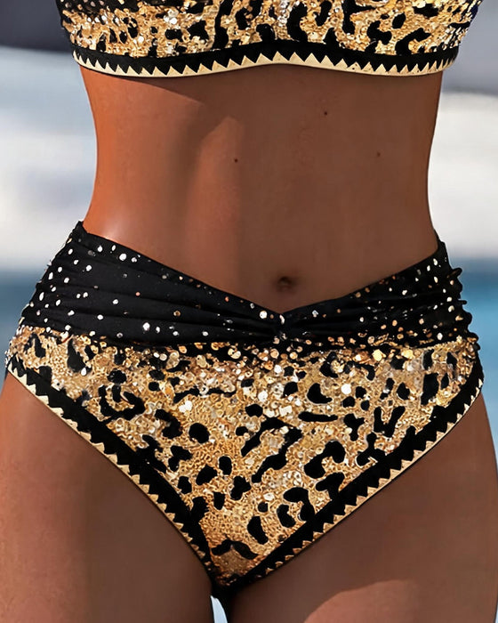 Bikini Gradient Luipaard Schittering