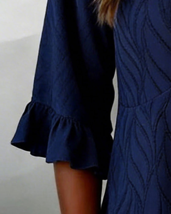 Blouse Met Textuur En Rucherand