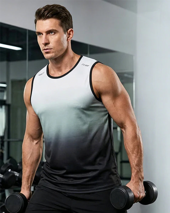 Heren Tanktop, Gradient, Ronde Hals