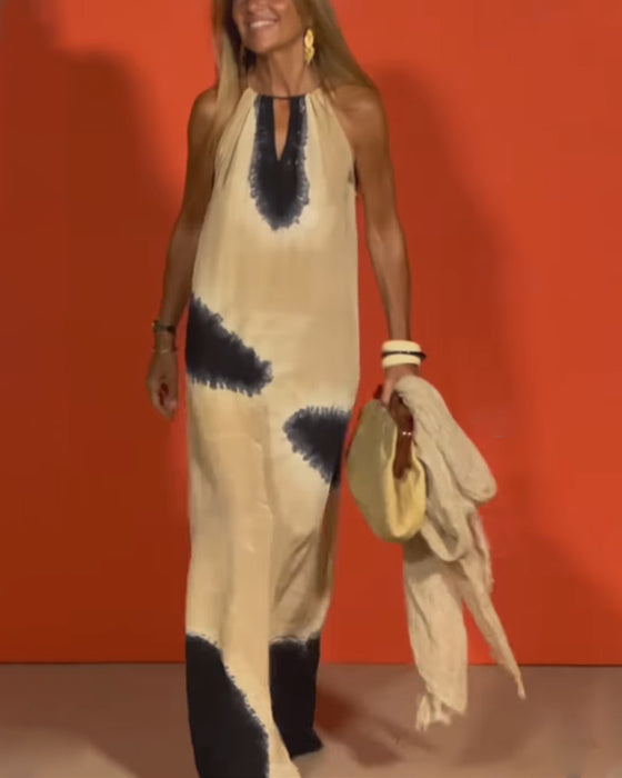 Jurk Mouwloos Gradiënt Halter