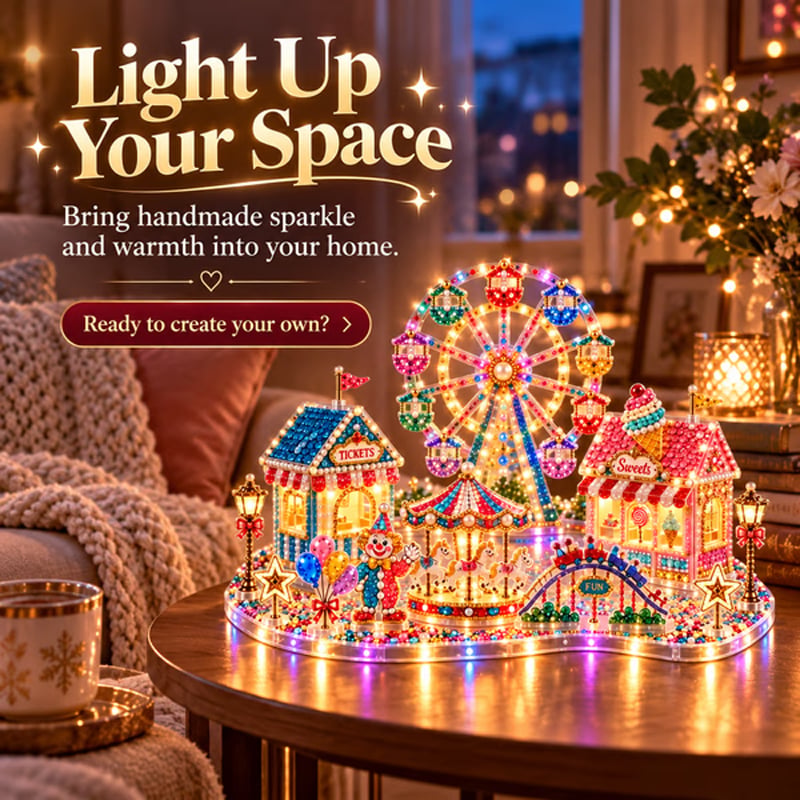 3D LED Kerst Diamantkunst DIY Kit