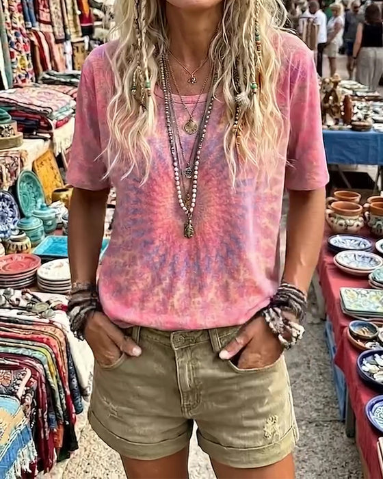 T-Shirt Gradient Stropdas Verf