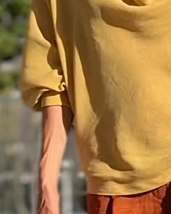Blouse Gedrapeerde Hals Los