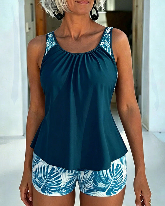 Tankini Casual Bedrukt Tweedelig