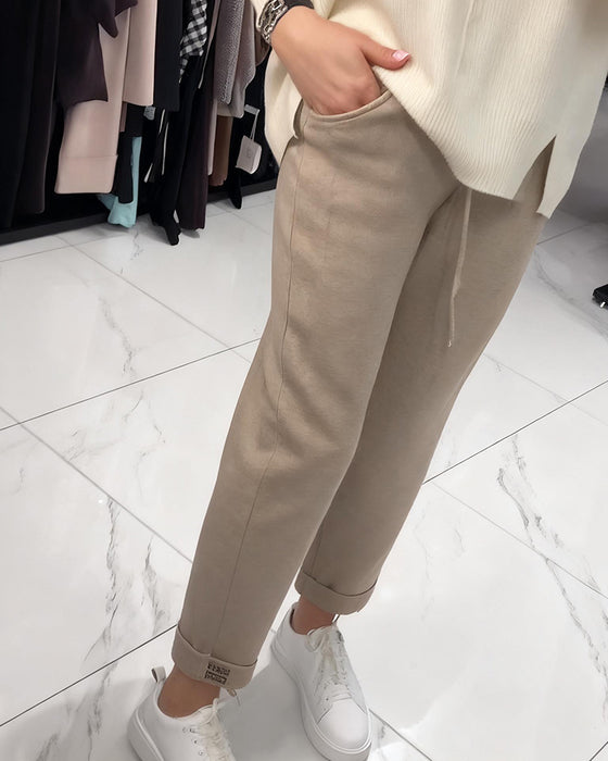 Broek Veters Gebreid Geknipt