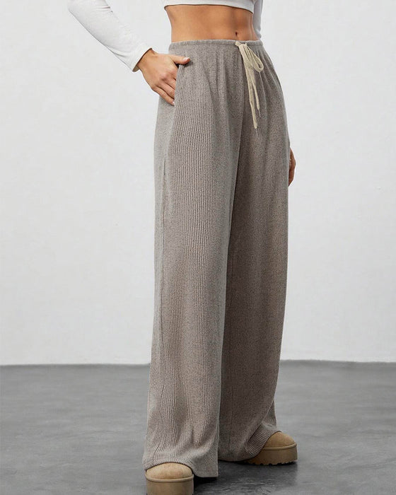 Broek Effen Koord Breedbeend Lang