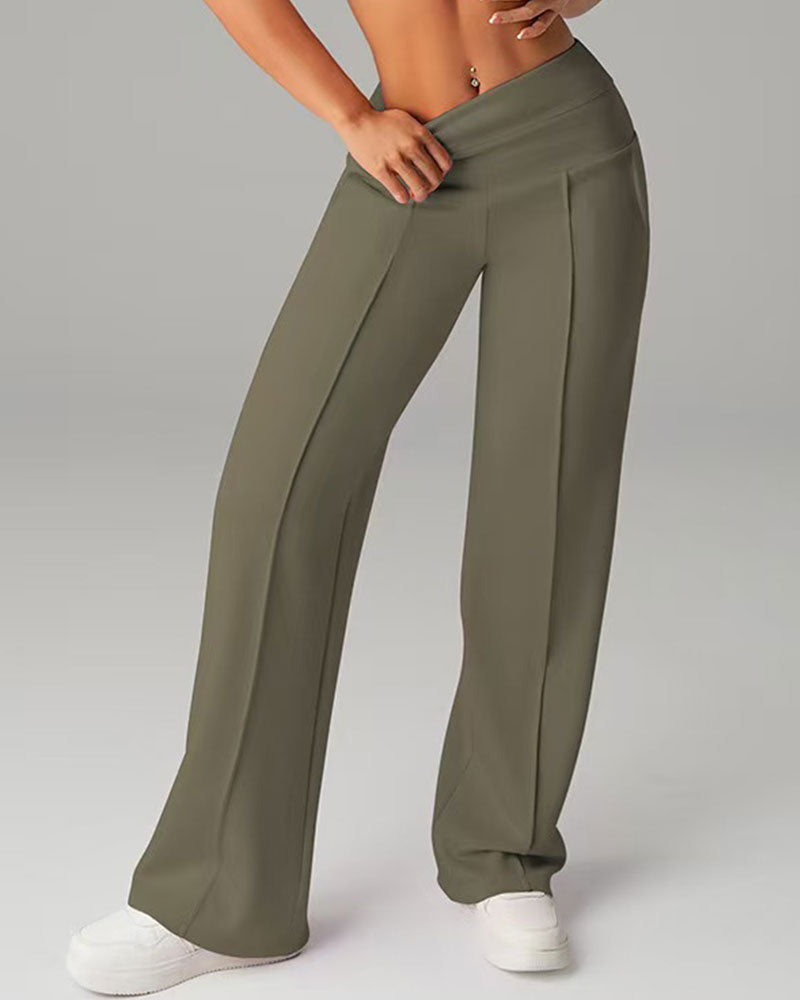 Broek Effen Bies Rechte Pijp Sport