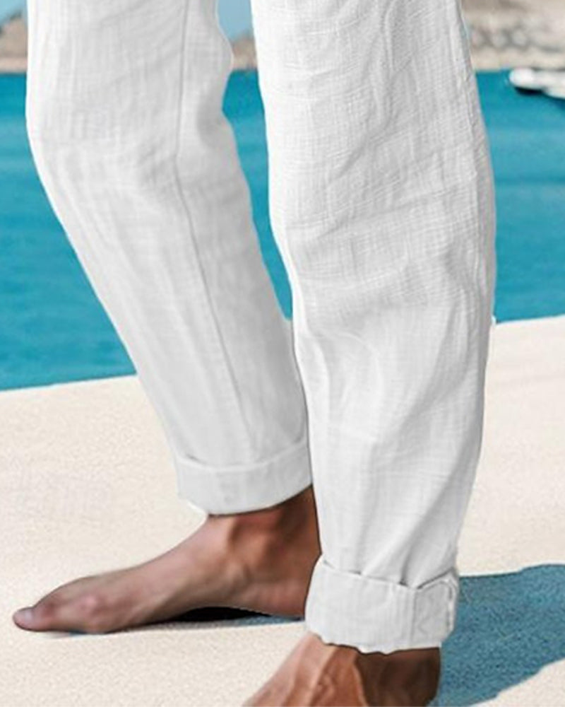 Heren Broek Ademend Knoop Casual