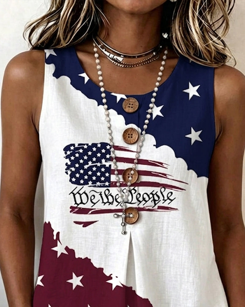 Tank Tops Sterren En Strepen Print