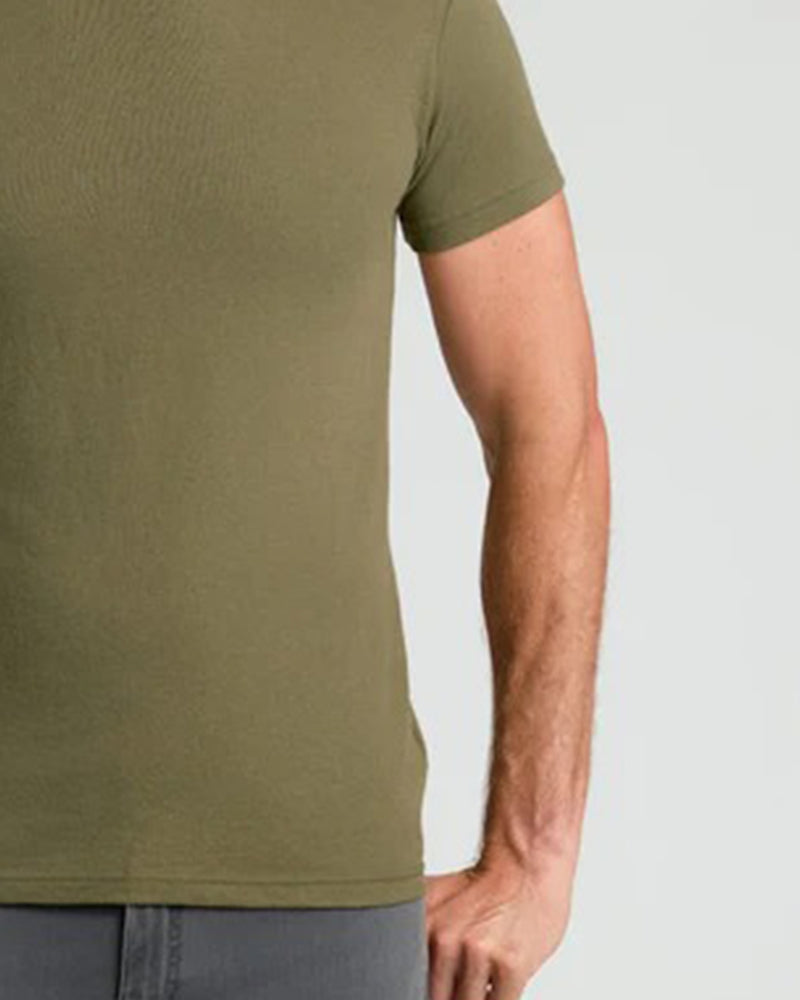 Top Heren Effen Korte Mouw