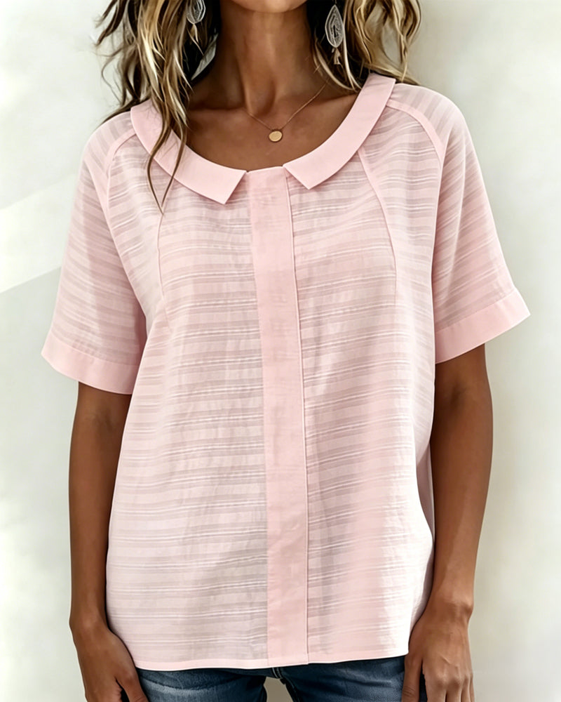 Blouse Gestructureerd Peter Pan Kraag