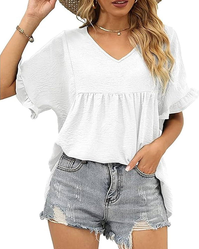Blouse Casual Ruche Loose Fit