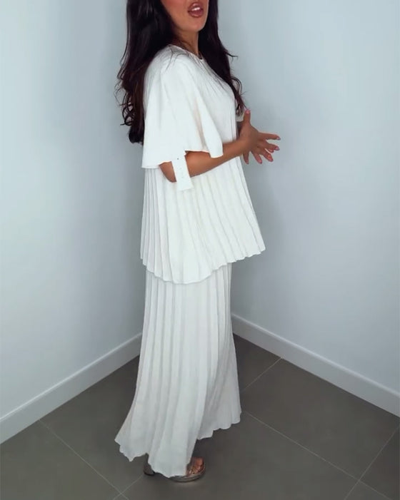 Effen kleur geplooide losse sets