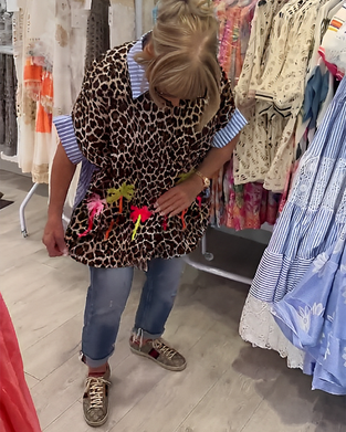 Gestreepte Kraag Luizenprint Shirt