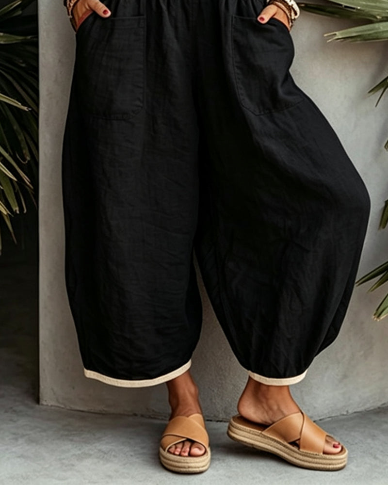 Kleurblokkerde Jumpsuit Met Zakken