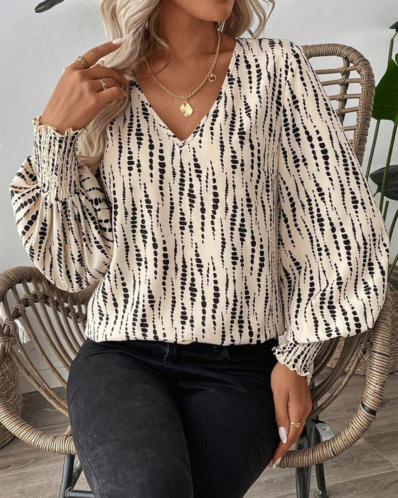 Blouse V-Hals Casual