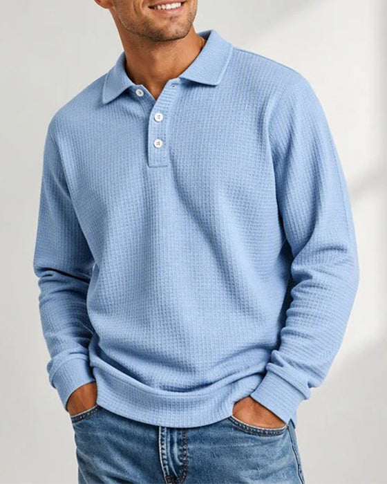Top Heren Effen Kleur Reverskraag