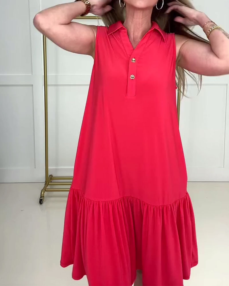 Jurk Casual Mouwloze Top