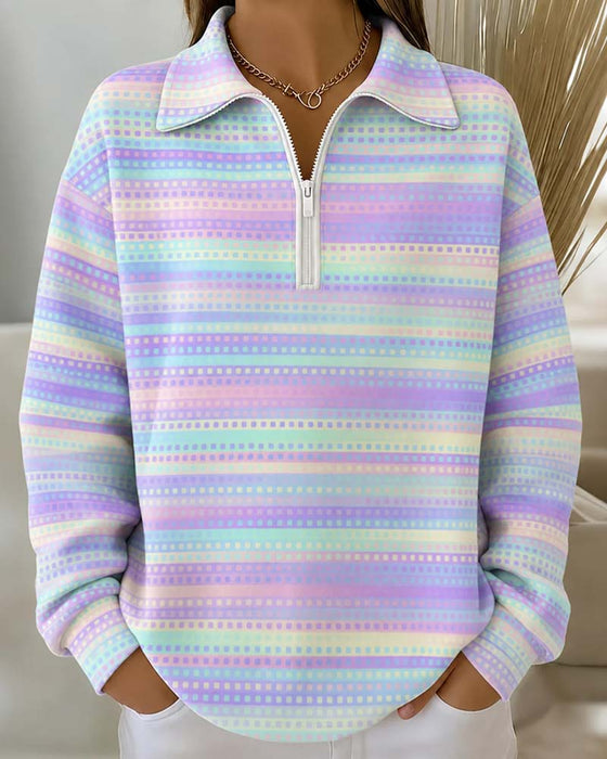 Sweatshirt Revers Lange Mouwen