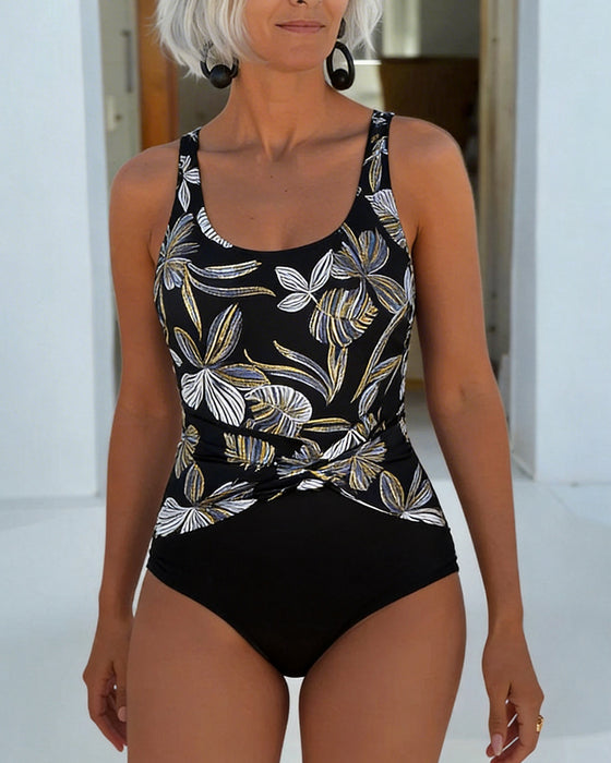 Onesie Badpak Resort-Stijl Bedrukt