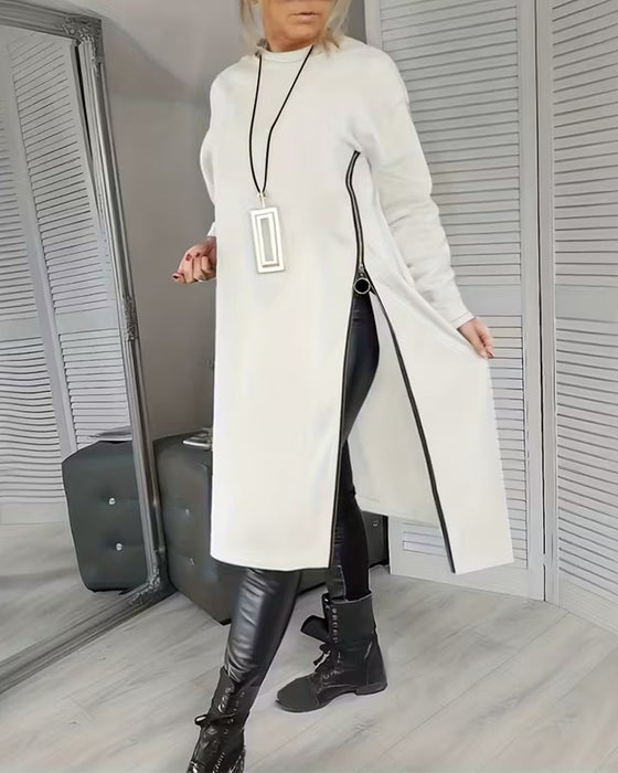 Jurk Stijlvol Groot Zak Ritsontwerp