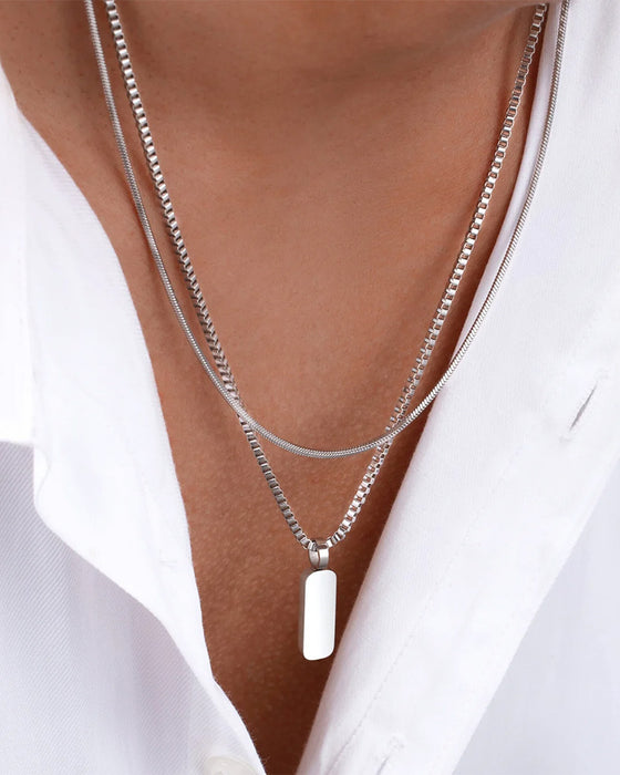 Minimaal Pendant Ketting Duo