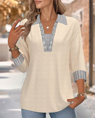 Top Revers Lange Mouwen