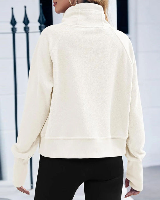 Sweatshirt Casual Trekkoord Pullover