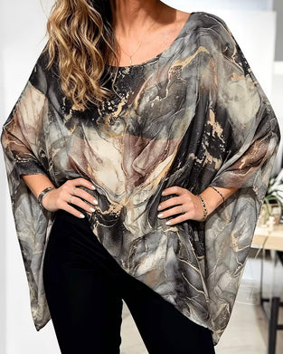 Blouse Vleermuismouw Tie-Dye Los