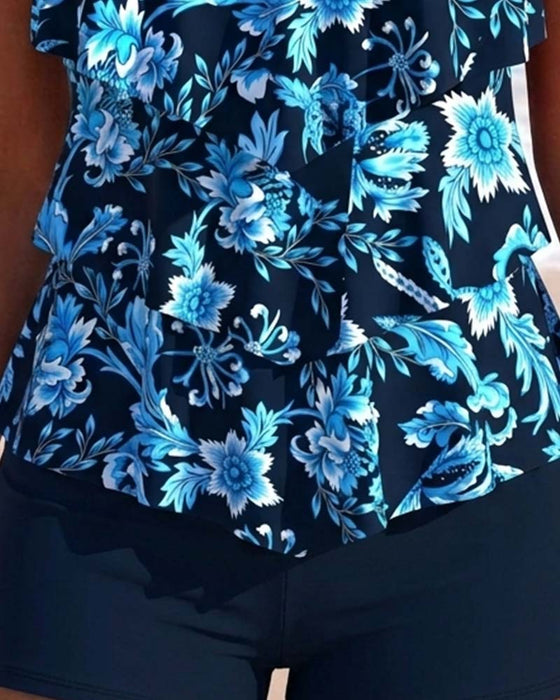 Tankini Onregelmatig Ruffle Zoom