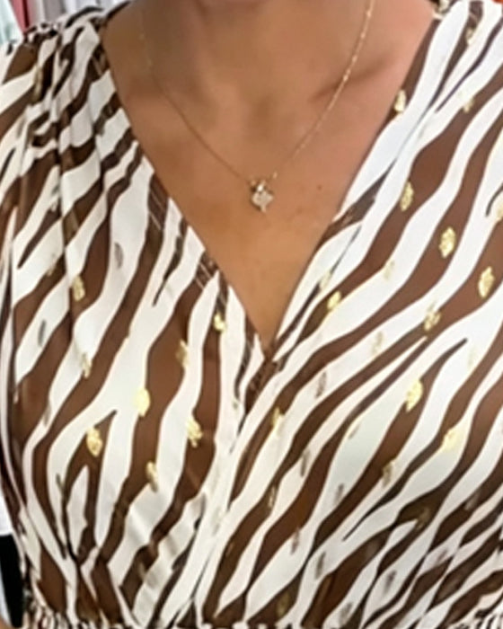 Jurk Strik Mouwloos Zebra