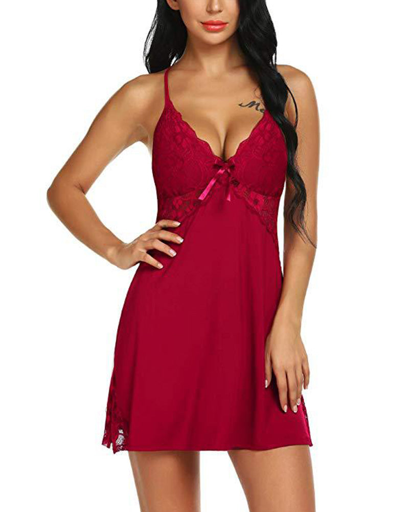 Effen kleur sexy backless pyjamajurk