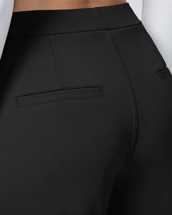 Rechte Broek In Effen Kleur Met Val Voor Pak