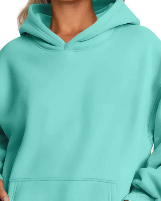 Hoodie Effen Kleur Lange Mouw Casual