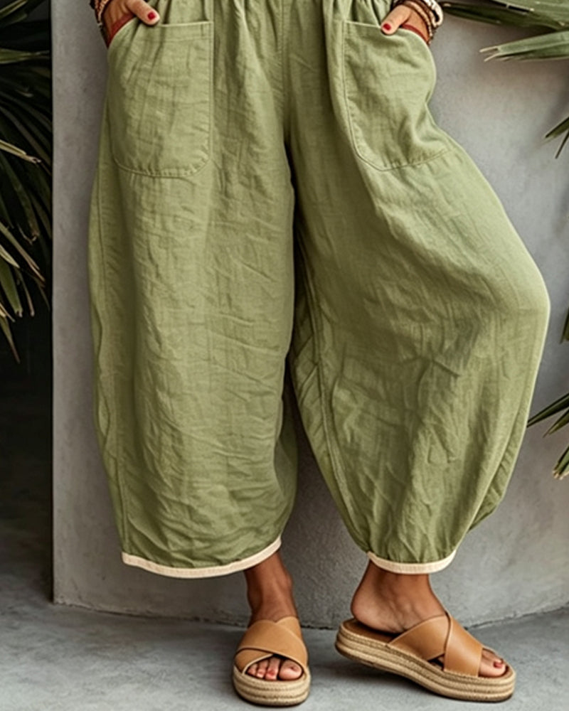 Kleurblokkerde Jumpsuit Met Zakken