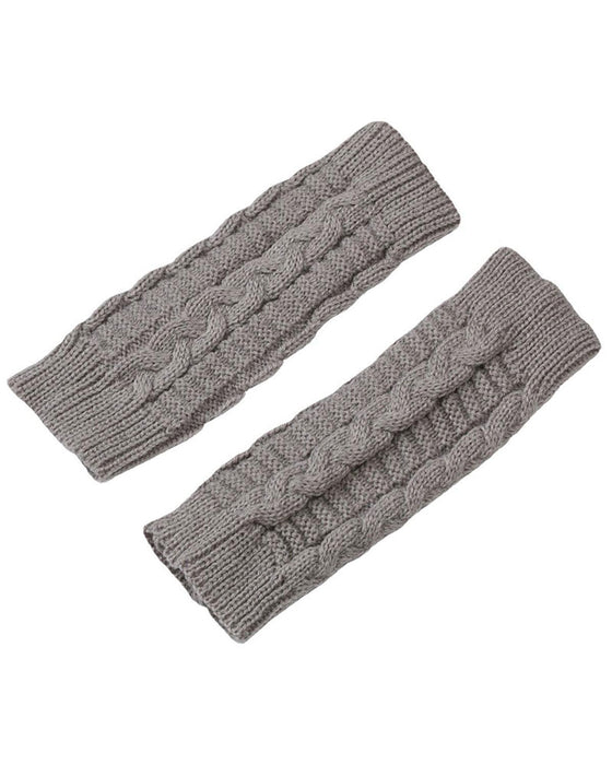 Kabelgebreide Vingerloze Handschoenen
