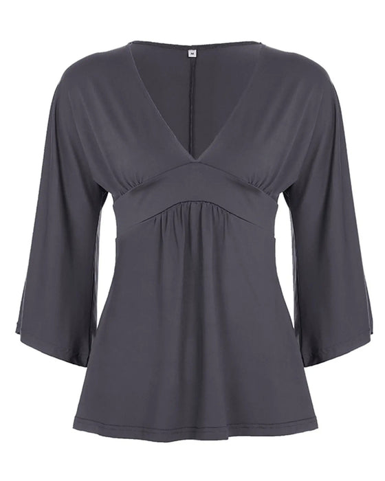 Top Sexy Diepe V-Hals Korte Mouw