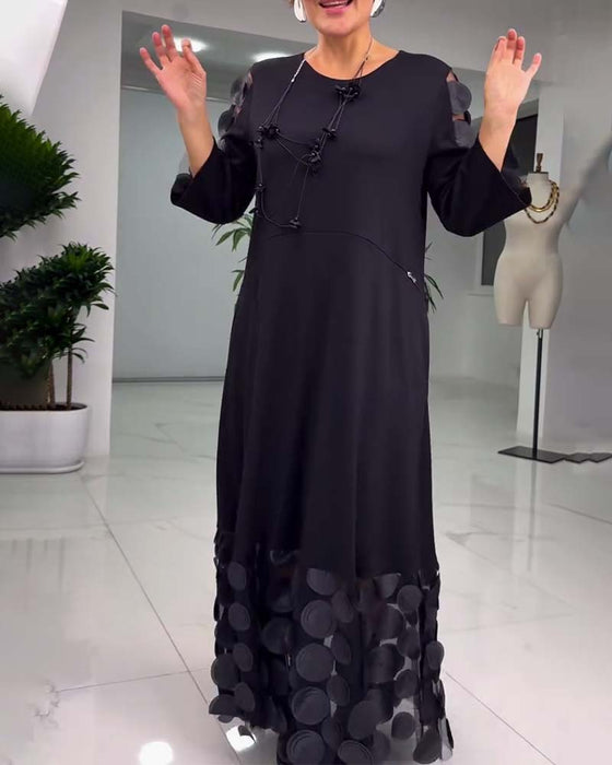 Jurk 3D Borduurwerk Mode