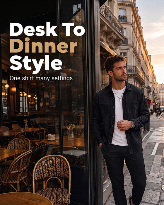 👔 Heren Casual Corduroy Overhemdjas – Klassieke Textuur Ontmoet Dagelijks Comfort
