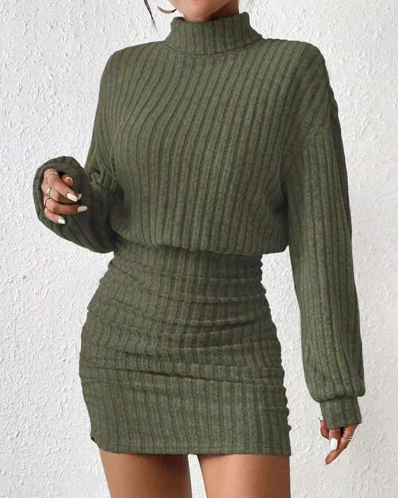 Geribde Coltruijurks Met Bodycon-Pasvorm
